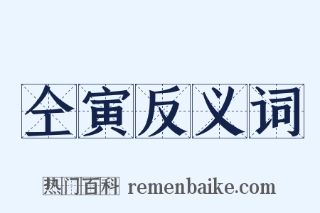 仝寅反义词是什么意思的图片